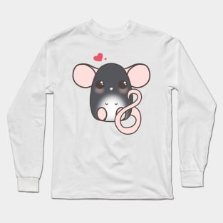 Cute Rat - Dumbo Grey Long Sleeve T-Shirt